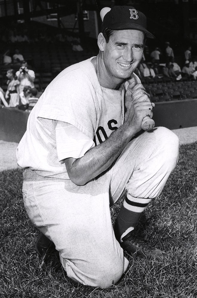 Posed portrait of Ted Williams