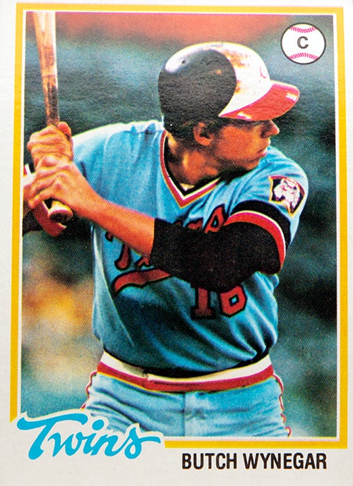Front of 1978 Topps Butch Wynegar card