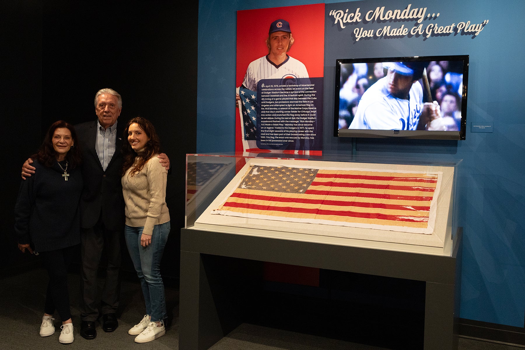 Rick and Barbaralee Monday at American flag exhibit