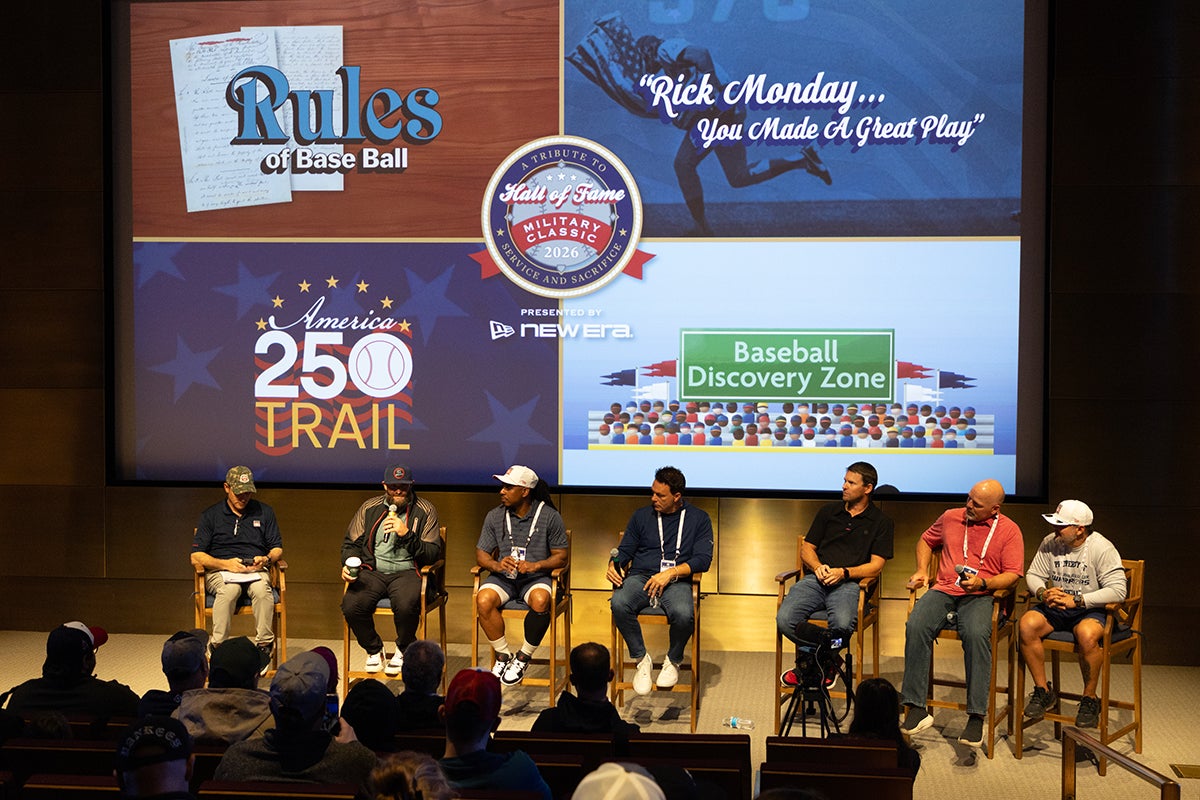 Military Classic players speak during panel