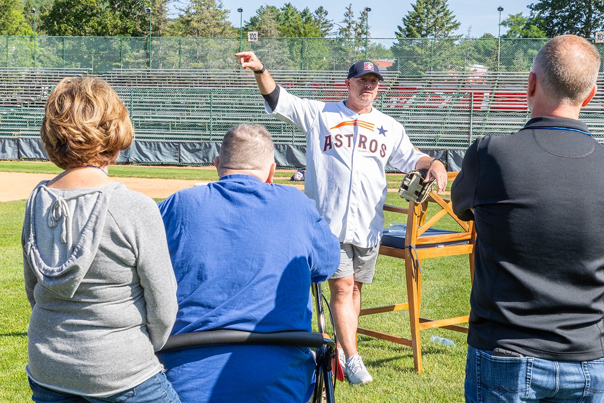 Billy Wagner speaks to Museum supporters at Turn Two