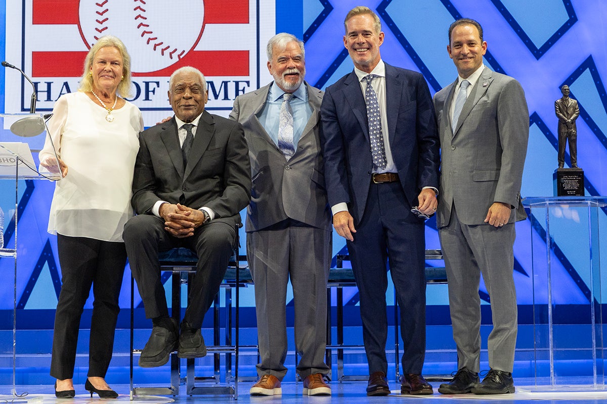 Jane Forbes Clark, Bill White, Paul Hoynes, Joe Buck and Josh Rawitch