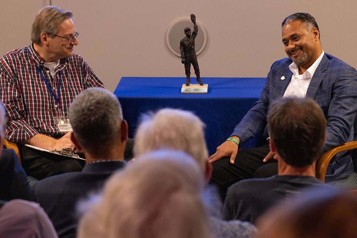 Johan Santana at Voices of the Game program