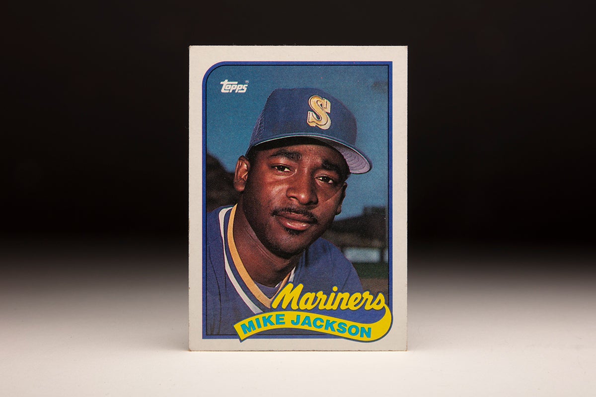 Front of 1989 Topps Mike Jackson card