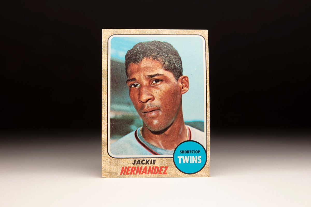 Front of 1968 Topps Jackie Hernández card
