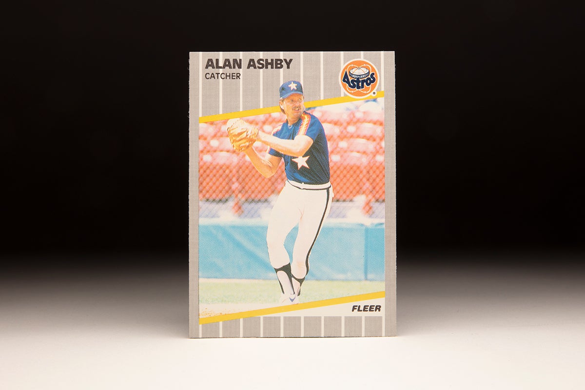 Front of 1989 Fleer Alan Ashby card