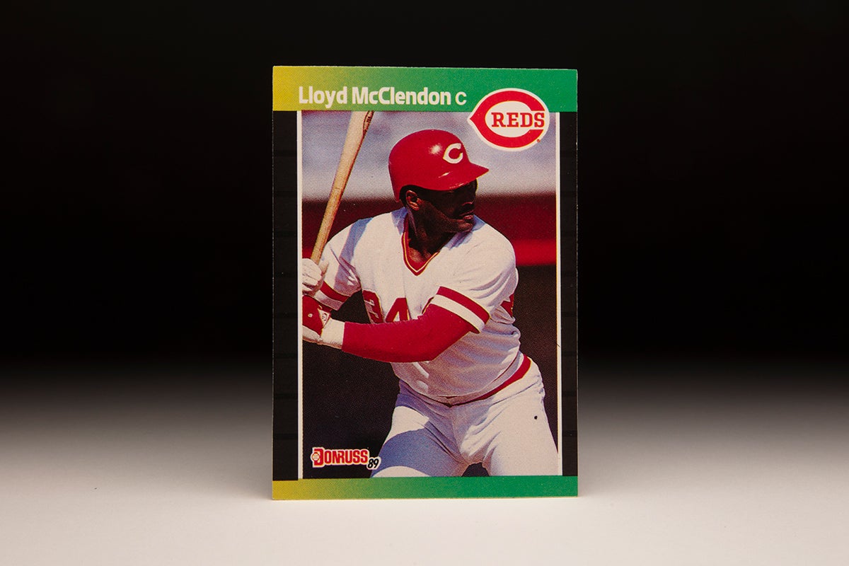Front of 1989 Donruss Lloyd McClendon card