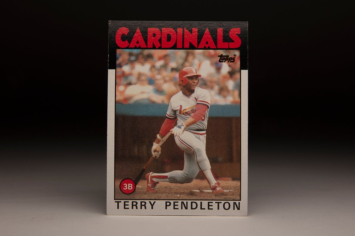 Front of 1986 Topps Terry Pendleton card
