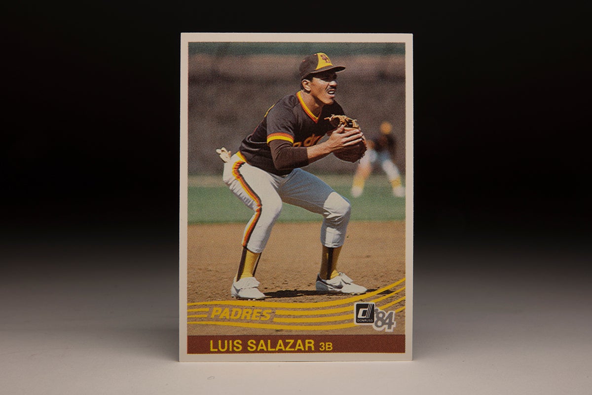 Front of 1984 Donruss Luis Salazar card