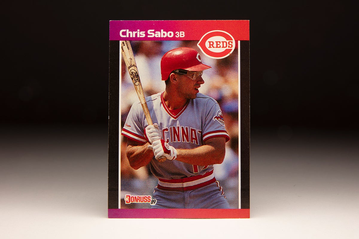 Front of 1989 Donruss Chris Sabo card