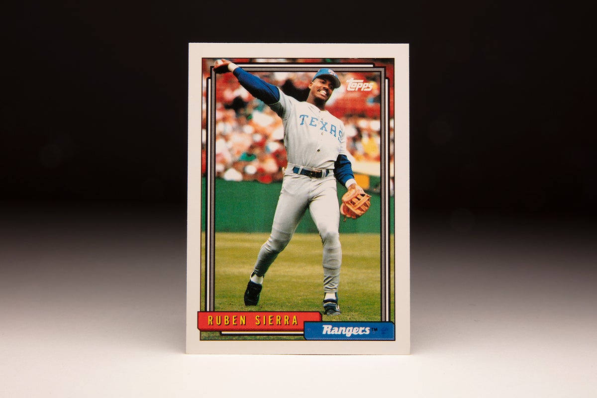 Front of 1992 Topps Rubén Sierra card