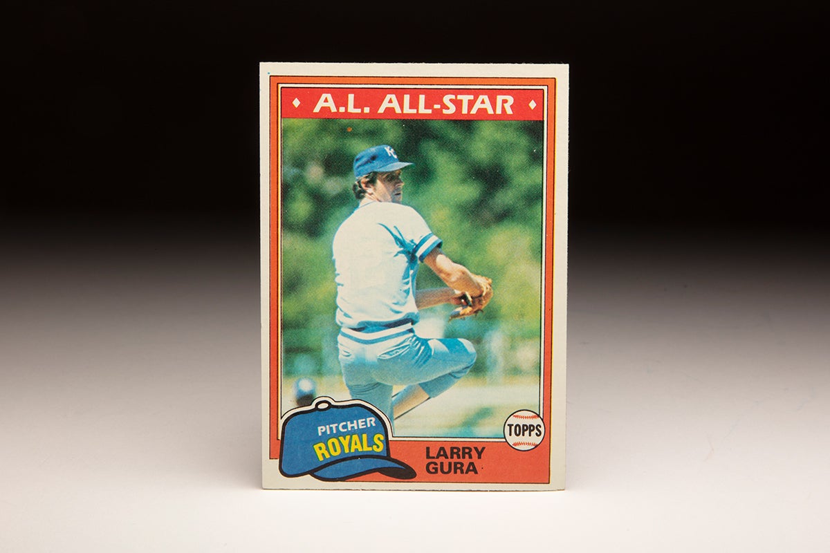 Front of 1981 Topps Larry Gura card