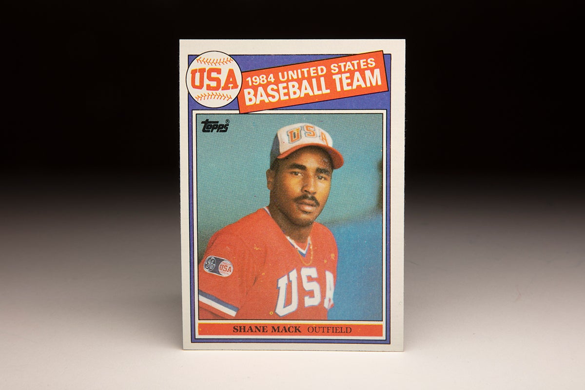 Front of 1985 Topps Shane Mack card