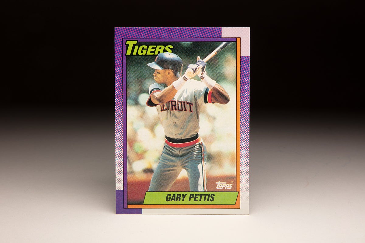 Front of 1990 Topps Gary Pettis card