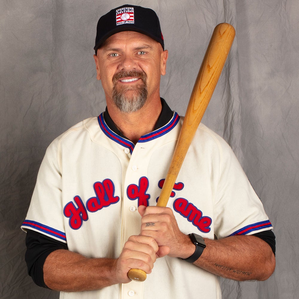 Larry Walker in Hall of Fame uniform