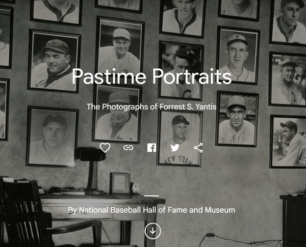 Image of the Pastime Portraits online exhibit