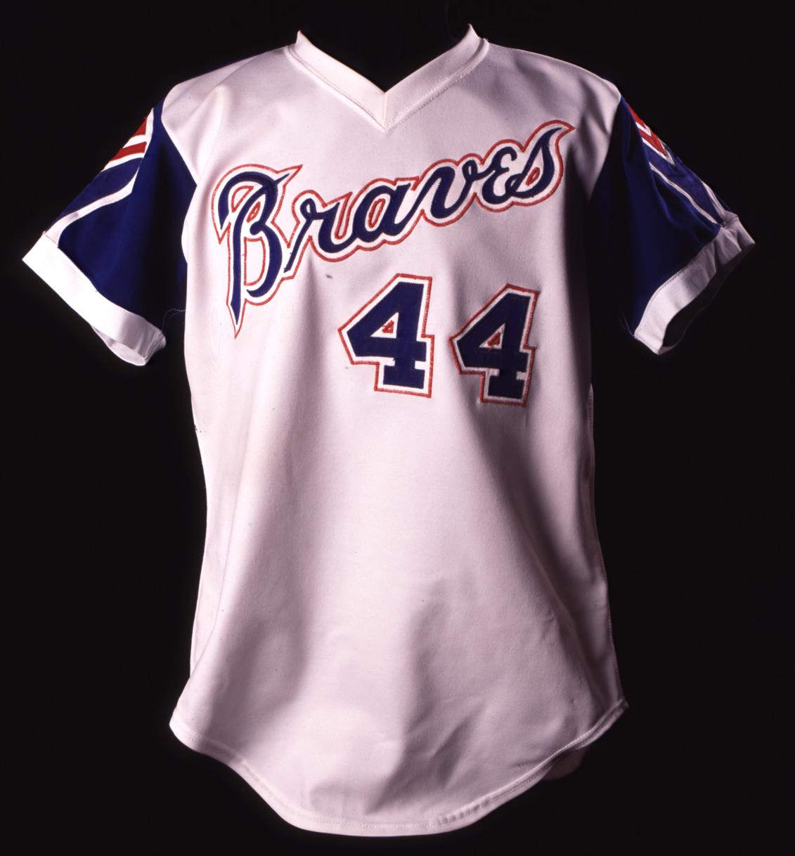 Authentic MLB Atlanta Braves Hank Aaron Replica Stitched Jersey #44 Men's  3XL