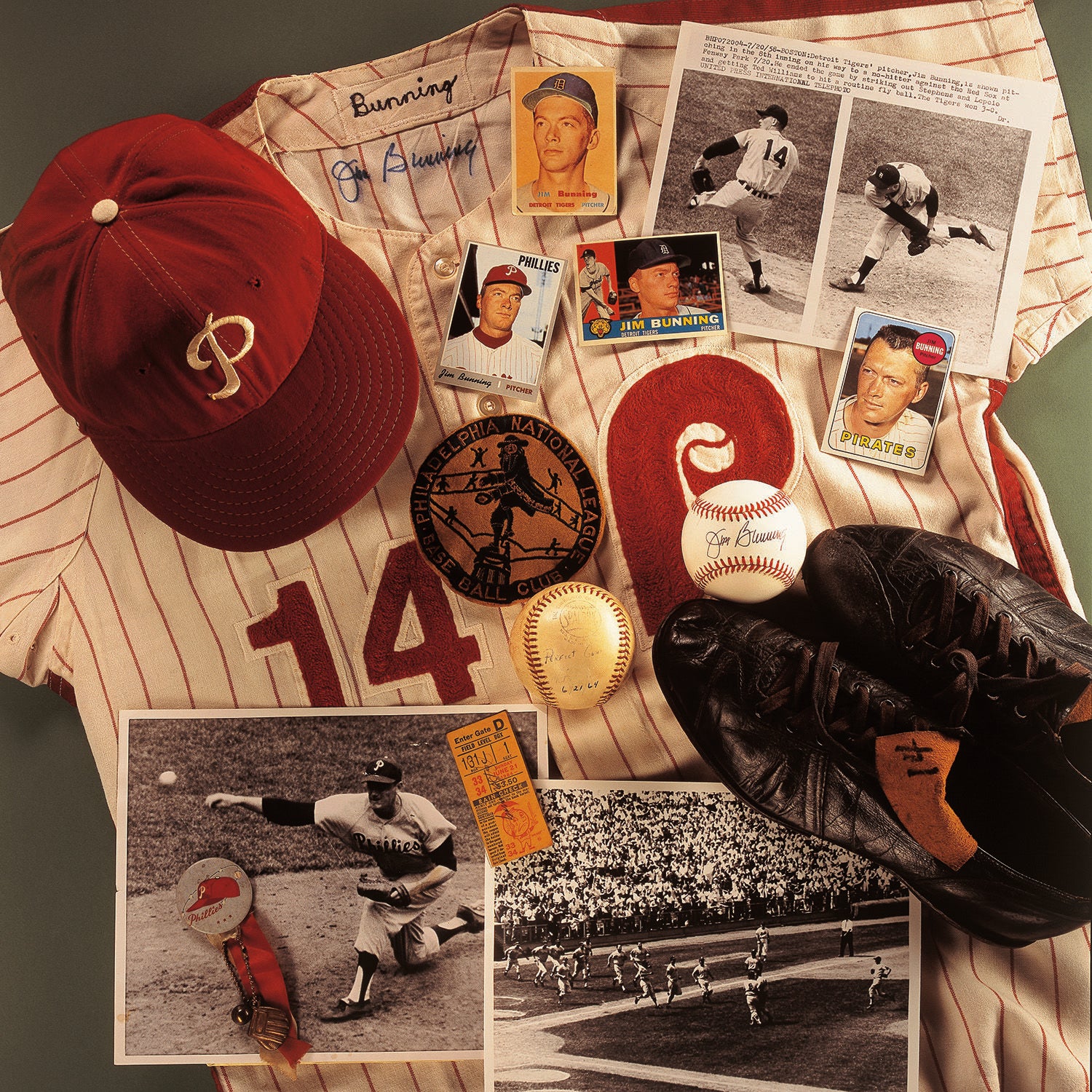 Jim Bunning Throws His First No-Hitter 