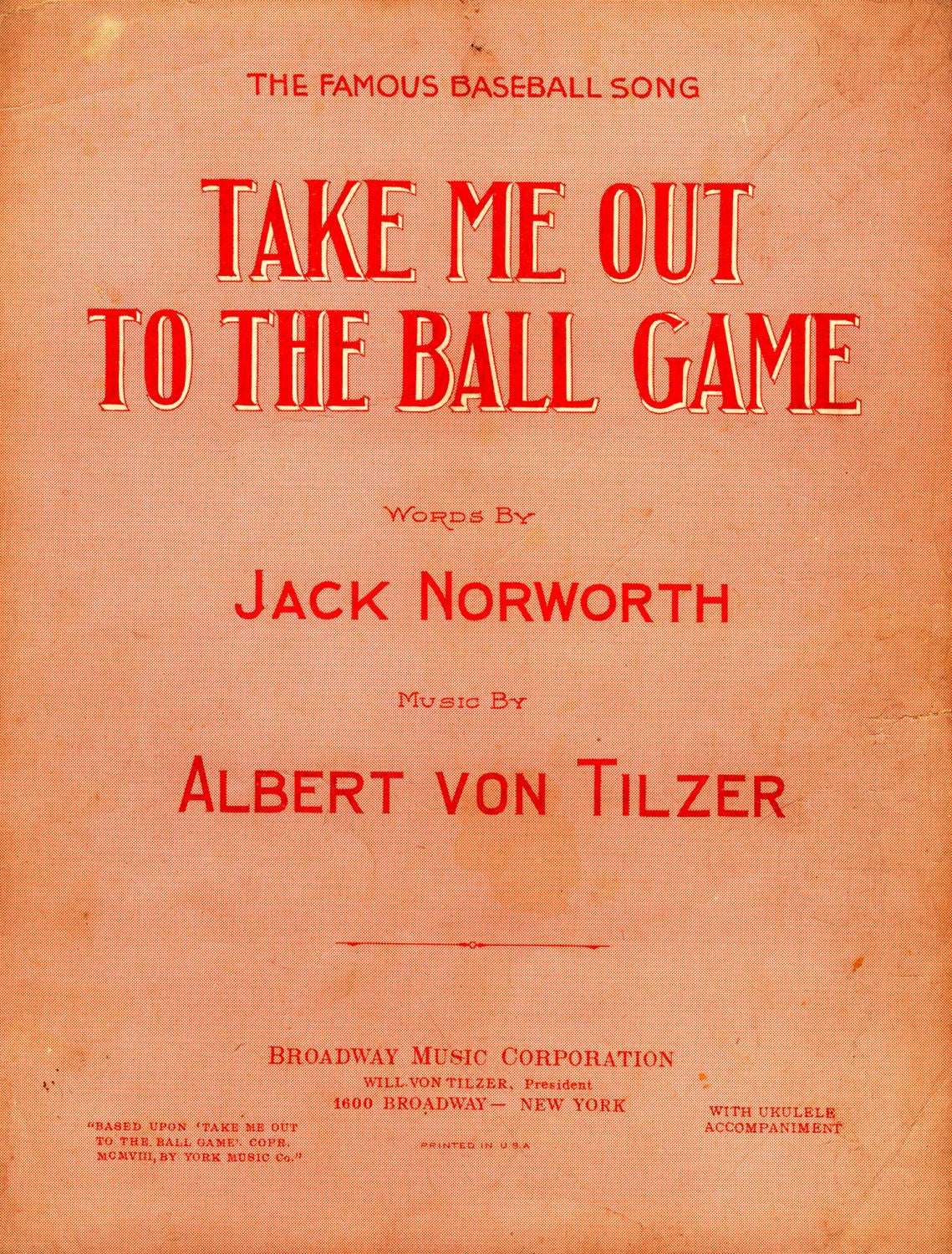 TAKE ME OUT To The BALL GAME Lyrics Words text Baseball 7th inning Sing  along song 