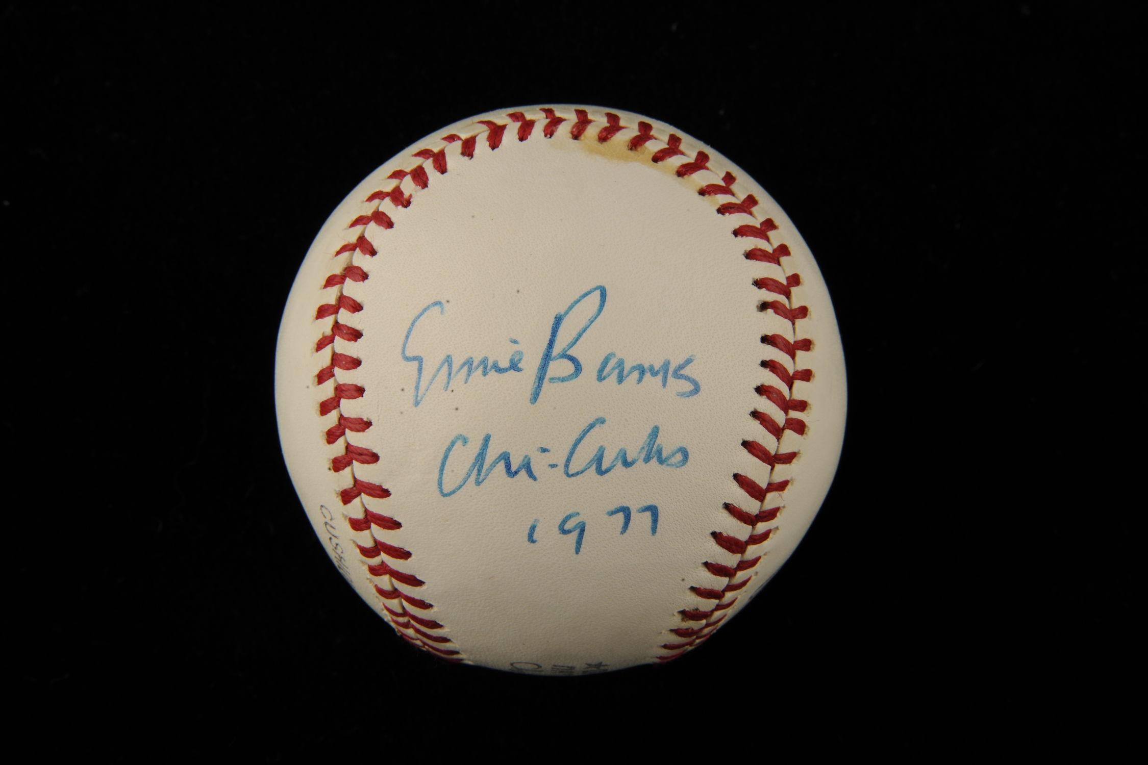 Ernie Banks Signed Baseball