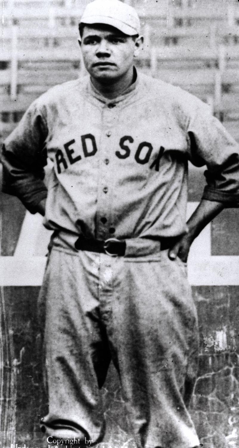 babe ruth in red sox uniform