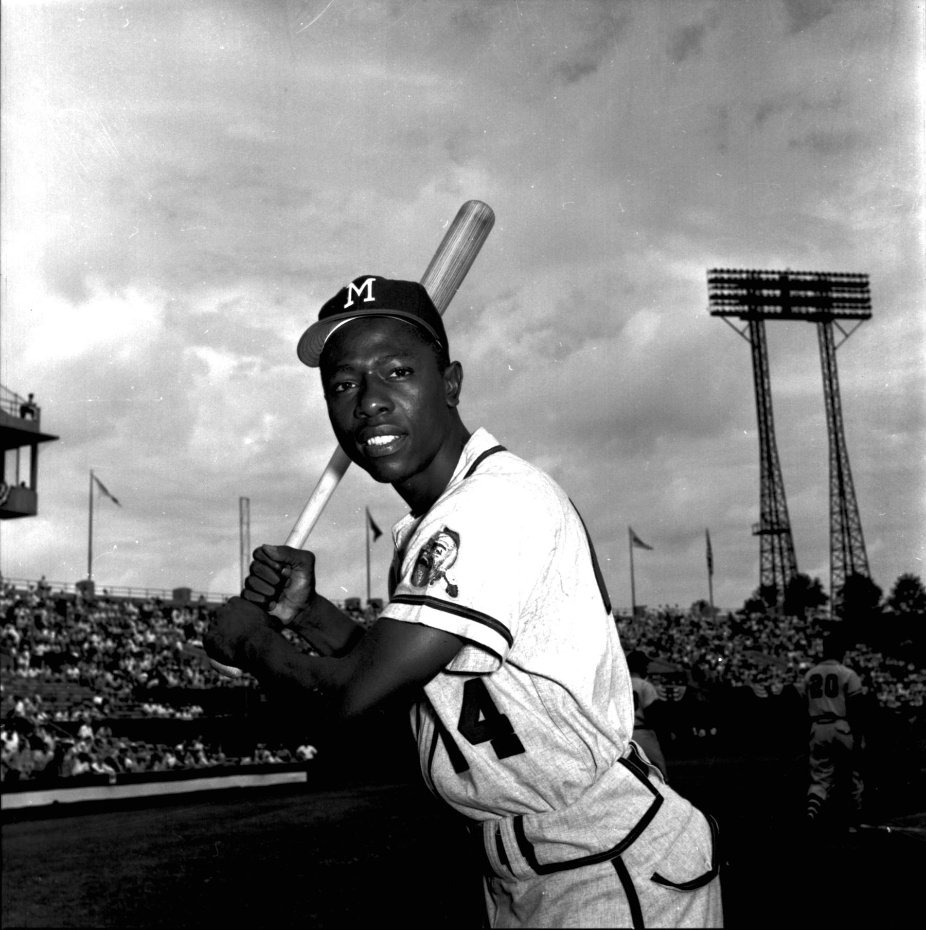 1954 Hank Aaron Game Worn Milwaukee Braves Rookie Jersey.