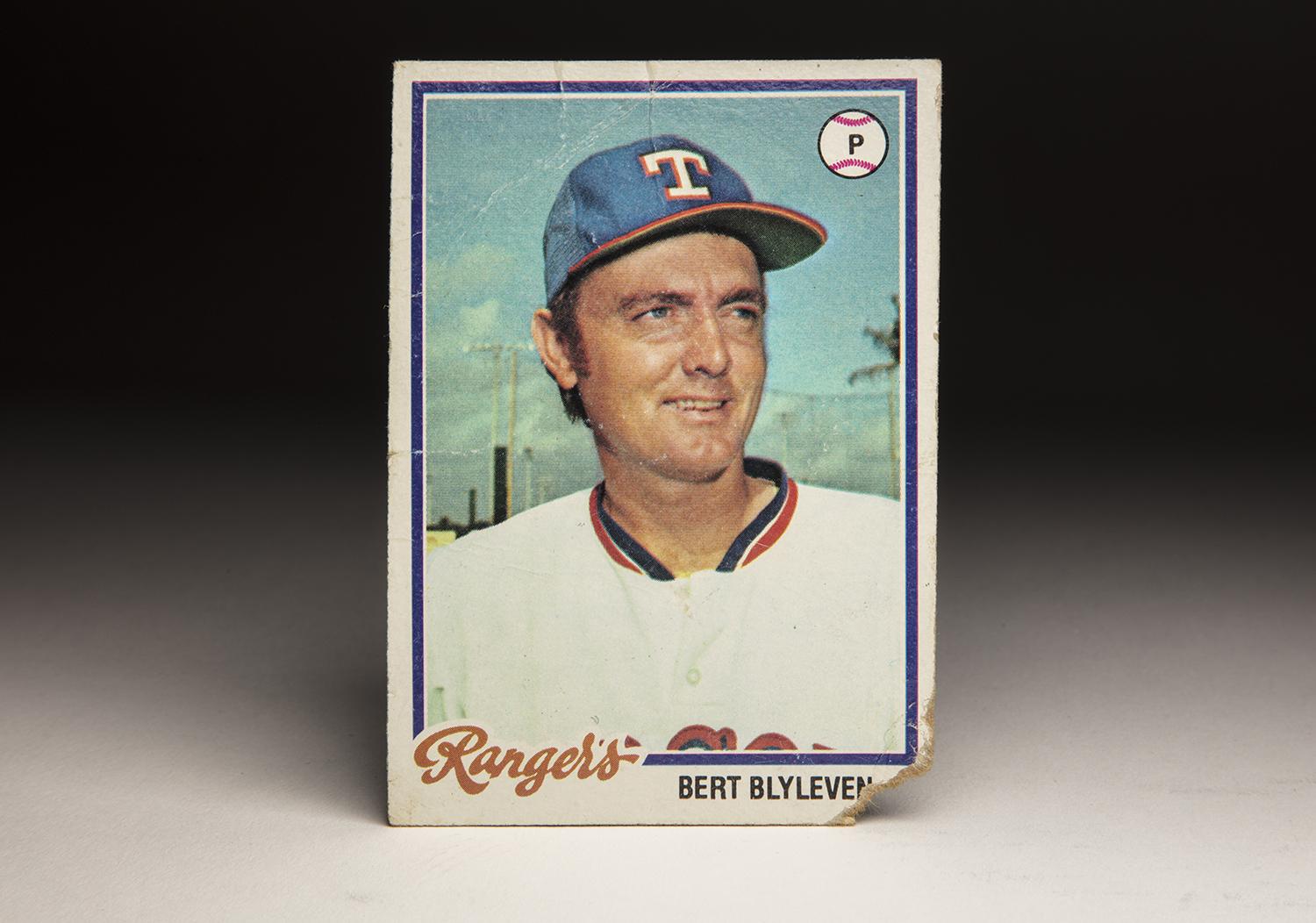 CardCorner: 1978 Topps Bert Blyleven | Baseball Hall of Fame