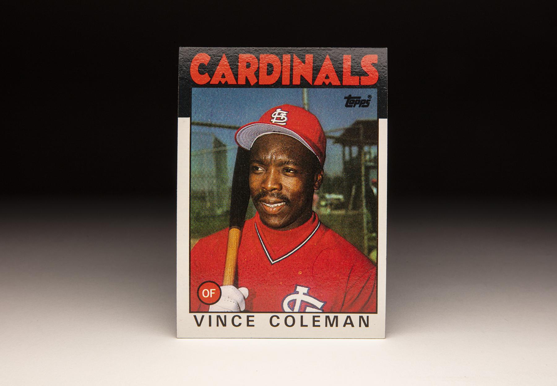 CardCorner: 1986 Topps Vince Coleman | Baseball Hall of Fame