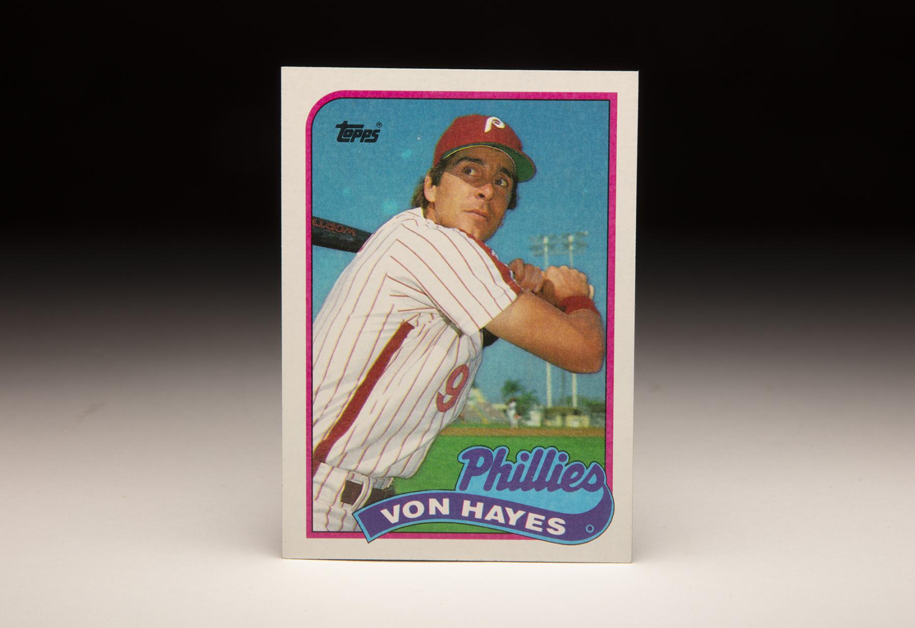  1989 Topps # 385 Von Hayes Philadelphia Phillies (Baseball  Card) NM/MT Phillies : Collectibles & Fine Art