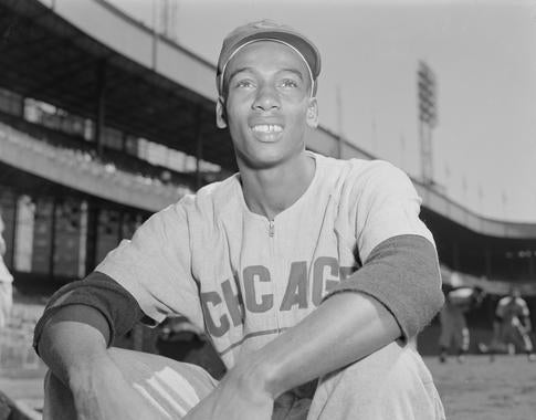 Ernie Banks played his entire 19-year big league career with the Chicago Cubs. (Osvaldo Salas/National Baseball Hall of Fame and Museum)