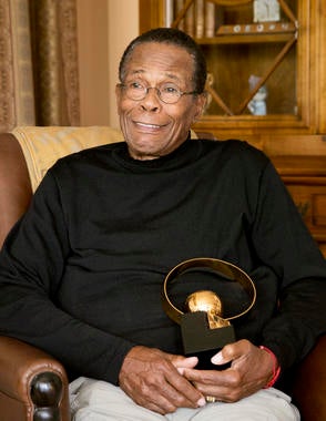 Rod Carew cherishes his 1977 AL MVP Award, but it’s another trophy from that year – the Roberto Clemente Award – that has become Carew’s favorite. (Jean Fruth / National Baseball Hall of Fame) 