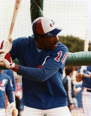 Andre Dawson, who played on the Montreal Expos from the beginning of his career in 1976 until 1986, was featured in the documentary <em>The Colorful Montreal Expos</em>, narrated by Montreal native William Shatner. (National Baseball Hall of Fame) 