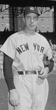 Joe DiMaggio played 13 seasons for the Yankees, winning nine World Series rings and earning an All-Star Game selection in every year. (Osvaldo Salas/National Baseball Hall of Fame and Museum)