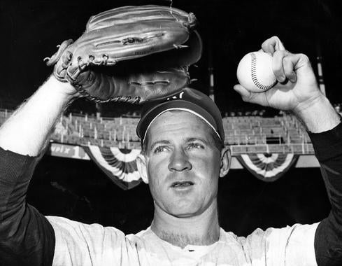 Whitey Ford debuted with the New York Yankees in 1950 and won 236 games over 16 seasons. He was elected to the Hall of Fame in 1974. (Bill Greene/National Baseball Hall of Fame and Museum)