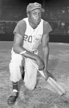 Frank Robinson won the 1956 National League Rookie of the Year Award with the Cincinnati Reds. (Osvaldo Salas/National Baseball Hall of Fame and Museum)