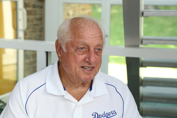 Tommy Lasorda was a frequent visitor to Cooperstown following his election to the Hall of Fame in 1997. (Parker Fish/National Baseball Hall of Fame and Museum)