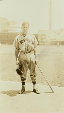 Al López began his professional baseball career with the Brooklyn Robins in 1928 at the age of 20. (National Baseball Hall of Fame and Museum) 