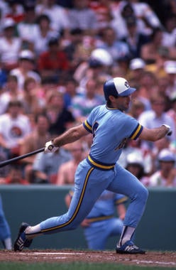 On Aug. 26, 1987, Milwaukee Brewers designated hitter and future Hall of Famer Paul Molitor’s hitting streak came to an end after 39 games. (Rich Pilling / National Baseball Hall of Fame and Museum) 