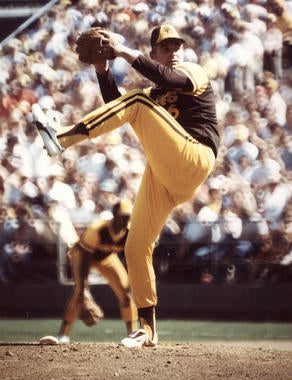 Gaylord Perry played with three other future Hall of Famers during his time on the San Diego Padres: Rollie Fingers, Ozzie Smith and Dave Winfield. (National Baseball Hall of Fame) 