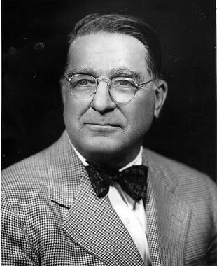 Branch Rickey (pictured above) was concerned with the public’s perception of those who did not serve as they would be distinguishable from colleagues who were sporting the “ruptured duck” patch (National Baseball Hall of Fame and Museum) 