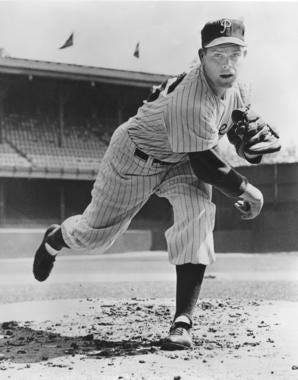 Robin Roberts led all of baseball in complete games from 1952-1956. (National Baseball Hall of Fame and Museum) 
