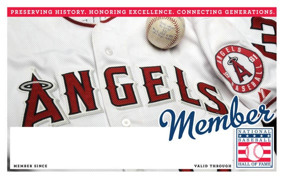 Los Angeles Angels of Anaheim Hall of Fame Membership program card