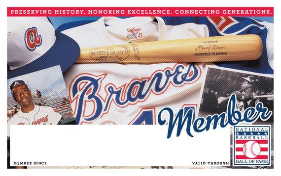 Atlanta Braves Hall of Fame Membership program card