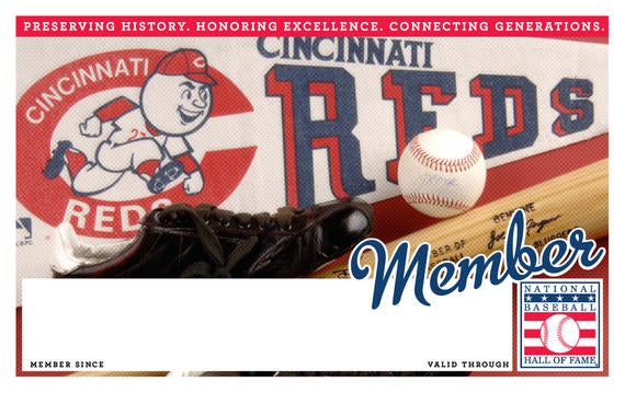 Cincinnati Reds Hall of Fame Membership program card