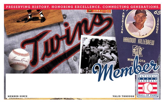 Minnesota Twins Hall of Fame Membership program card