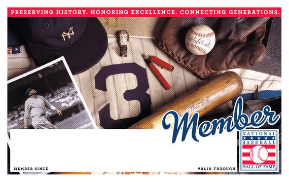 New York Yankees Hall of Fame Membership program card