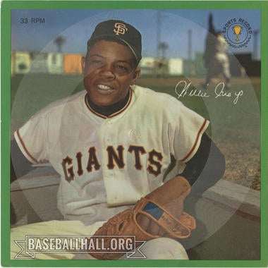 The 1964 Auravision record featuring Willie Mays, pictured above, is believed to be the rarest of the set. (National Baseball Hall of Fame and Museum) 