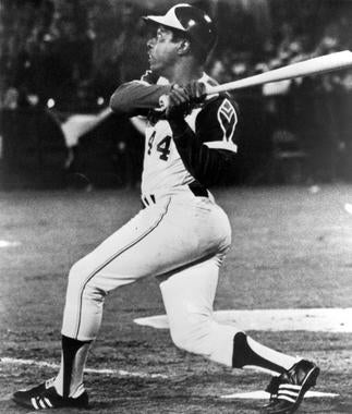 On April 8, 1974, Hank Aaron broke Babe Ruth's home run record. - BL-1565.81 (National Baseball Hall of Fame Library)