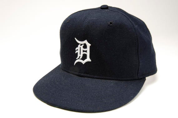 Detroit Tigers cap worn by manager Sparky Anderson on July 9, 1988 when he achieved his 800th win in the American League, against the Oakland Athletics at Tiger Stadium.  Anderson became the first to record 800 wins in both the American and National Leagues. - B-154.88  (Milo Stewart Jr./National Baseball Hall of Fame Library)