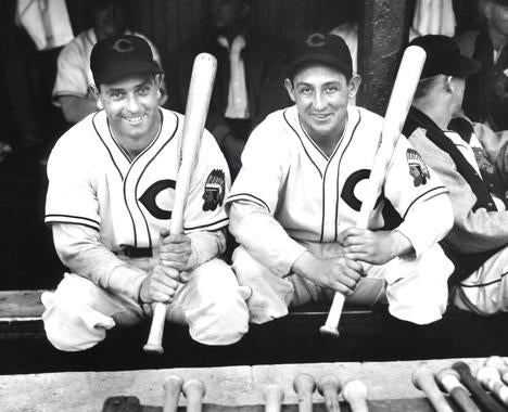 Cleveland Indians Earl Averill and Odell Hale, c.1937 - BL-1364-92  (Louis Van Oeyen/National Baseball Hall of Fame Library)